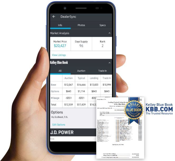 KBB booksheets preview with DealerSync